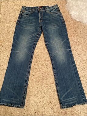 Bucomal FR Cat 2  Men's work Jeans in Medium Wash - 34/34